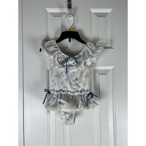 Well Dressed Wolf Wilding Girls Floral Ruffle Swimsuit Size 24m